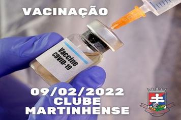 Vacinação COVID-19
Vacinação ocorrerá das 9h até ao meio-dia de 09 de fevereiro no clube Martinhense