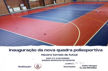 Prefeitura inaugurará nova quadra poliesportiva no Ginásio Municipal de Esportes
