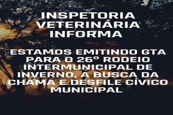 Comunicado da Inspetoria Veterinária: