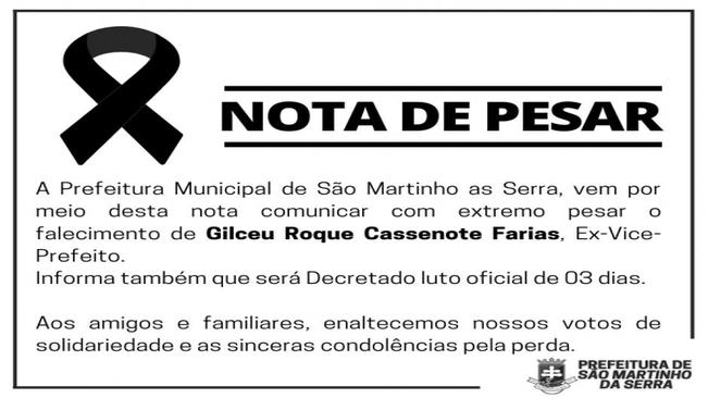 NOTA DE PESAR