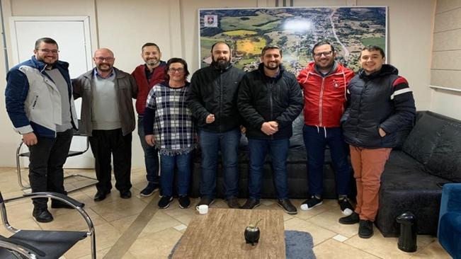 Visita do deputado estadual Mateus Wesp, em São Martinho da Serra.
