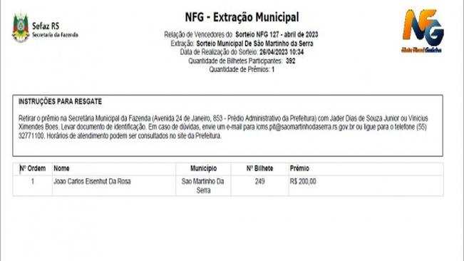 NOTA FISCAL GAÚCHA