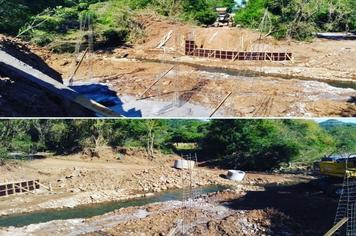 Ponte de concreto em construção