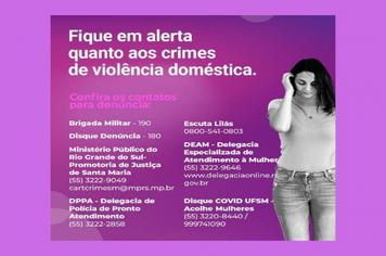 Violência doméstica é crime, denuncie!