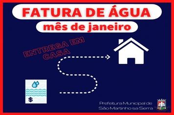 FATURA DE ÁGUA
Mês de janeiro