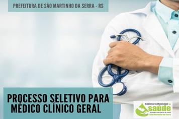 Processo Seletivo para Contratação de Médico Clínico Geral