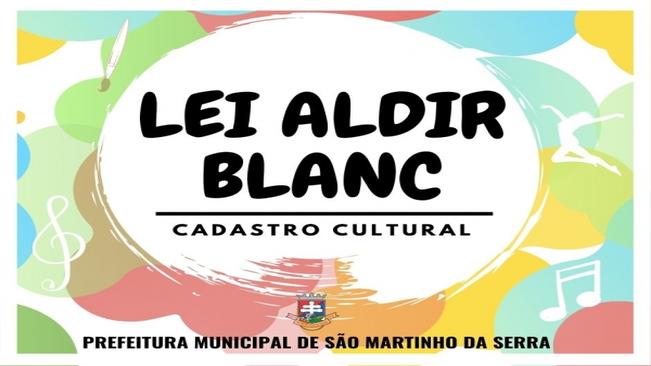 Cadastro
mapeamento e geração de registro de entidades e trabalhadores culturais no município de São Martinho Da Serra.