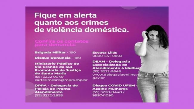 Violência doméstica é crime, denuncie!