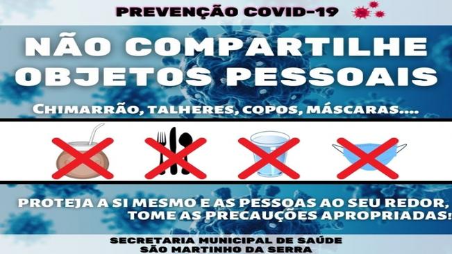 Evite o compartilhamento de objetos pessoais