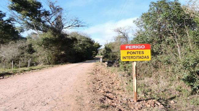 Pontes Interditadas em São Martinho da Serra
