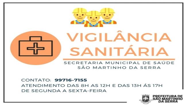 Vigilância Sanitária
Secretaria Municipal de Saúde informa: