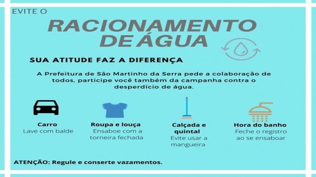 Não desperdice água, evite o racionamento!